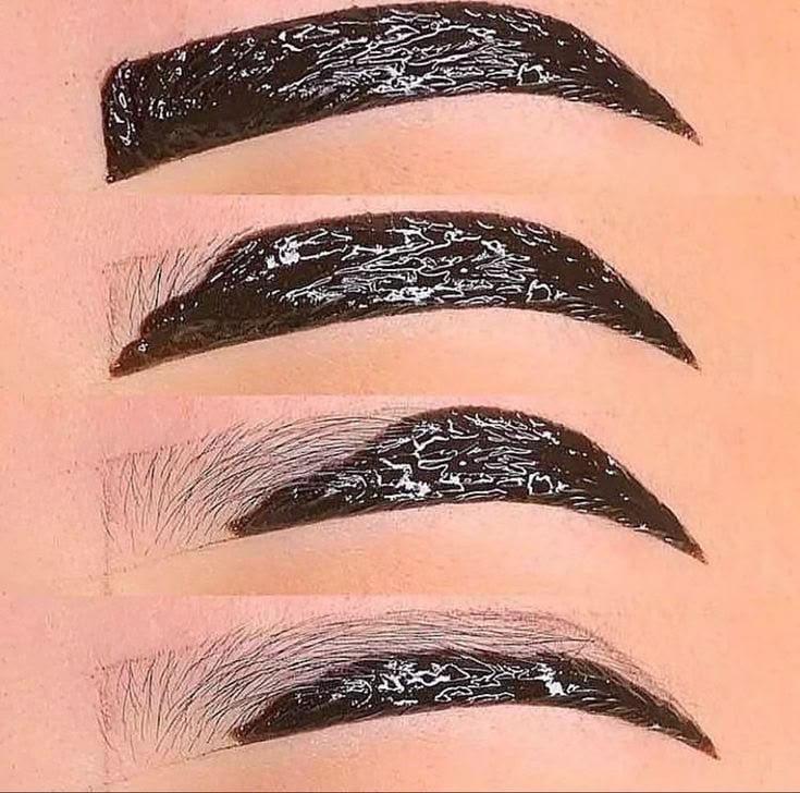 Travail de sourcils à l'institut